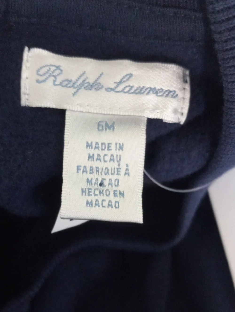 Polo Bear Ralph Lauren Girls 6 Months Dress And Bottoms Navy Blue Classic Preppy